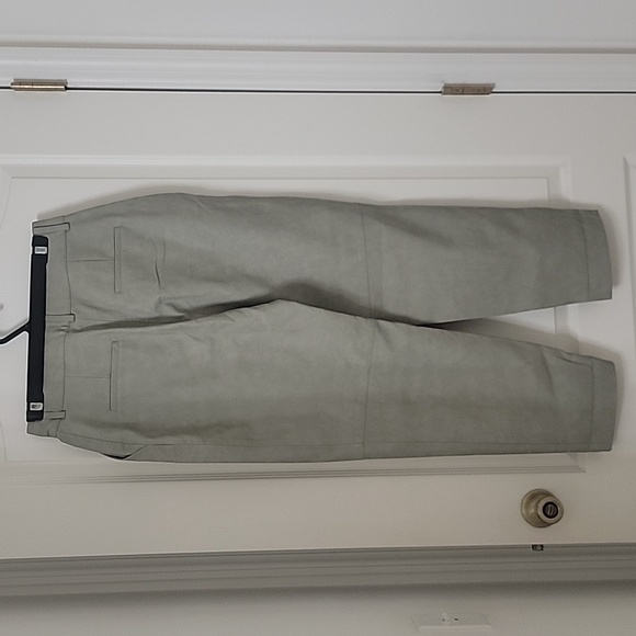 Zara Faux Leather Pants, Size M, Light Light Sage Green, Grayish Hue. EUC - Picture 3 of 14